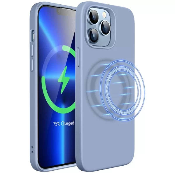 Чехол Screen Geeks Magsafe Liquid Silicone Apple iPhone 12 Pro [Lavander]